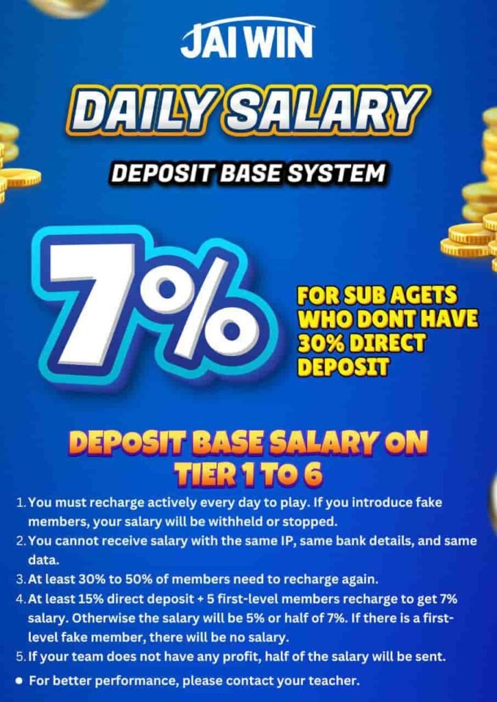 Jai Win Game Agent Salary Chart